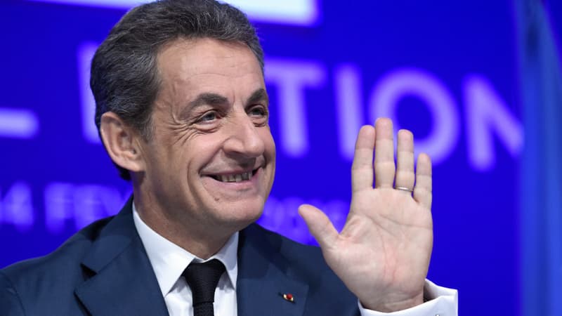 Nicolas Sarkozy au conseil national de Les Républicains, le dimanche 14 février 2016.