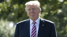 Le président américain Donald Trump dans les jardins de la Maison Blanche à Washington, le 29 septembre 2017