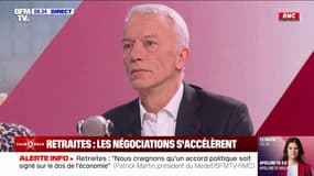 Retraites: "Ce n'est pas le moment" d'abroger la réforme, assure Patrick Martin, président du MEDEF