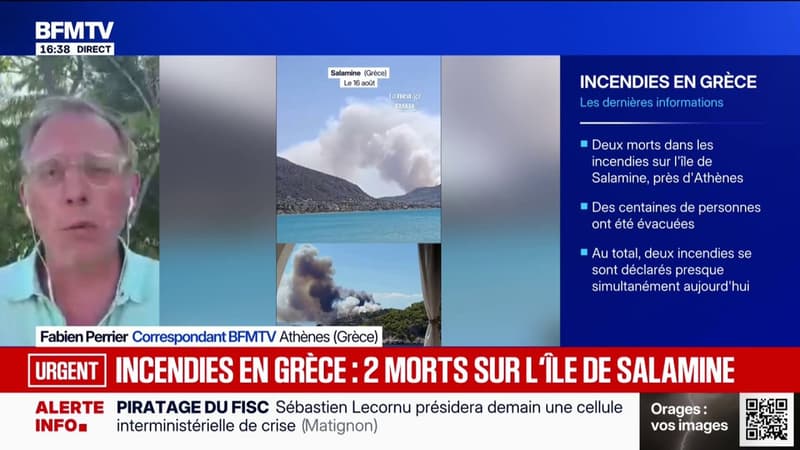 Grèce: deux morts dans les incendies sur l'île de Salamine, près d'Athènes