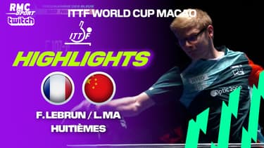 Résumé : Felix LEBRUN contre la légende Long MA - Huitièmes (ITTF World Cup 2024)