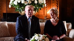 Donald Trump et Linda McMahon le 29 mars 2019 à Mar-a-Lago (Floride).