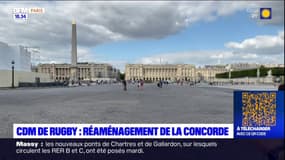 Coupe du monde de rugby: réaménagement de la Concorde pour le village