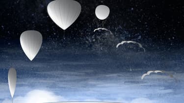 Le ballon stratosphérique de Bloon, qui monte à 30 kilomètres du sol, la où l'on voit la terre s'arrondir et le ciel virer au noir violacé.