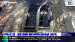 Paris: une église endommagée par un feu dans le 20e arrondissement