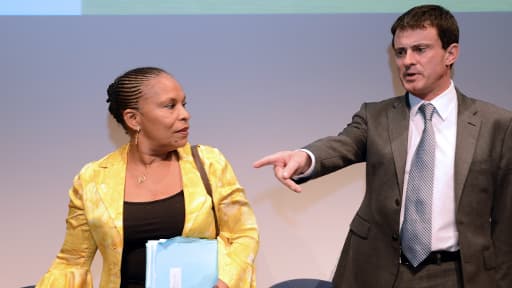 Manuel Valls et Christiane Taubira, en octobre 2012.