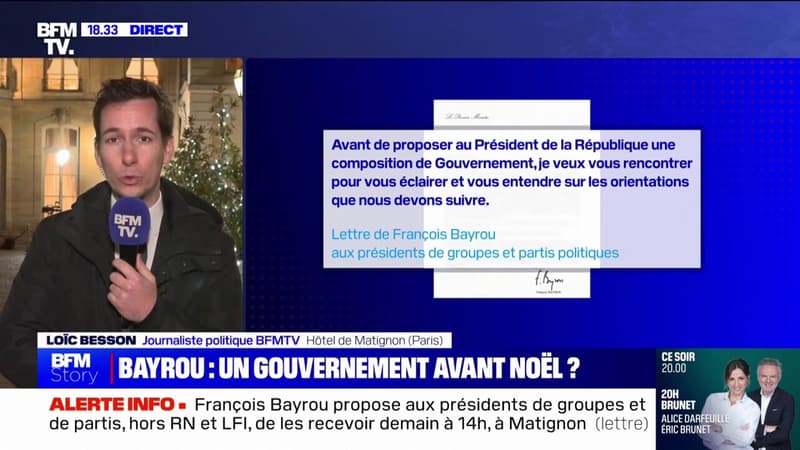 François Bayrou convie les présidents de groupes et de partis 