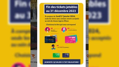 Les utilisateurs ont jusqu'au 31 décembre pour utiliser leurs tickets jetables sur le réseau Ligne d'Azur, à Nice.