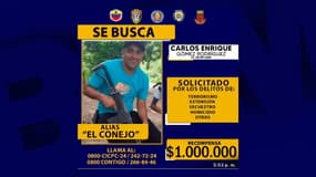 Carlos Enrique Gomez Rodriguez, alias "El Conejo" (le lapin), est recherché par la police vénézuélienne