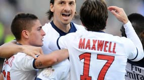 La joie d'Ibrahimovic, Verratti et Maxwell
