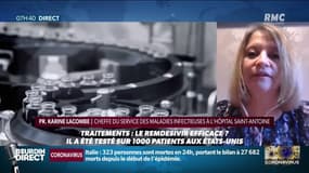 Des résultats encourageants sur un traitement de l'essai Discovery: "C’est probablement une des molécules qu’il va falloir utiliser", juge la Professeur Karine Lacombe