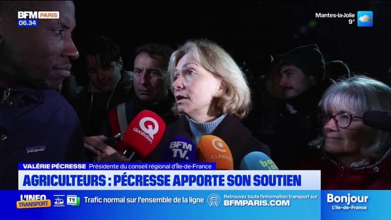 Île-de-France: la région apporte son soutien aux agriculteurs en colère