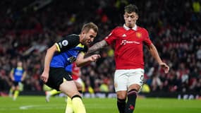 Harry Kane face à Lisandro Martinez, le 19 octobre 2022