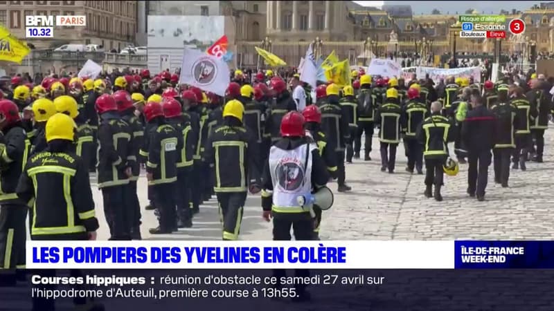 &quot;Nous sommes les oubliés&quot;: les pompiers des Yvelines ont manifesté vendredi