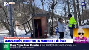 Avec les chutes de neige, le téléski du col des Guérins a été remis en marche