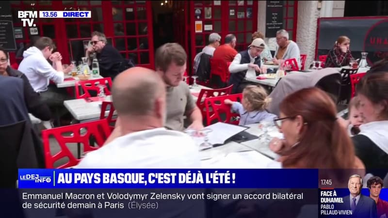 Avec 24°C attendus à Saint-Jean-de-Luz, les terrasses des restaurants sont prises d'assaut