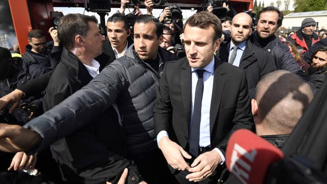 Emmanuel Macron à Amiens, mercredi 26 avril.