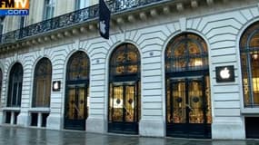L'Apple Store situé à Opéra, à Paris, le 1er janvier 2013