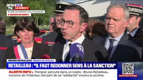 Pompier percuté à Évian-les-Bains: "Il faut redonner sens à la sanction", assure Bruno Retailleau