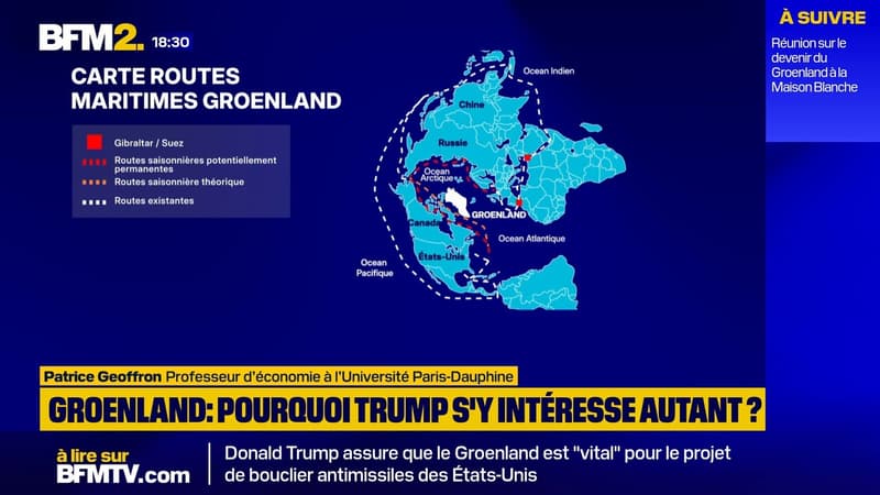 Groenland: avec le changement climatique, le nouvel enjeu des routes maritimes dans la région