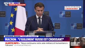 Emmanuel Macron: "L'économie russe est en cessation de paiement, (...) son isolement est croissant"