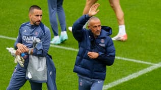 Luis Enrique à l'entraînement du PSG, le 26 septembre 2025