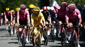 Ben Healy lors de la 11e étape du Tour de France, le 16 juillet 2025