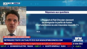 Les questions : La renégociation de la parité de fusion entre Peugeot et Fiat Chrysler est-elle une bonne ou une mauvaise nouvelle ? - 15/09