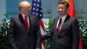 Donald Trump et Xi Jinping à l'ONU, le 8 juillet au sommet du G20.