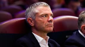 Jean-Marc Mickeler, le président de la DNCG, lors d'une conférence de presse de la FFF, mai 2025