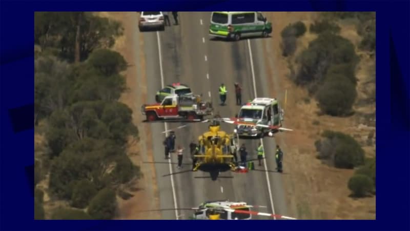 Les trois enfants ont été transportés à l'hôpital pour enfants de Perth à 250 kilomètres du lieu de l'accident dans l'ouest de l'Australie.