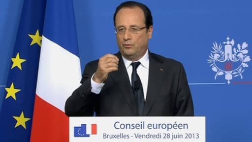 François Hollande lors de sa conférence de presse ce 28 juin à Bruxelles