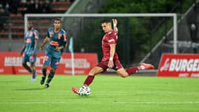 Ahmed Kashi avec Annecy face à Lorient, le 21 avril 2025.