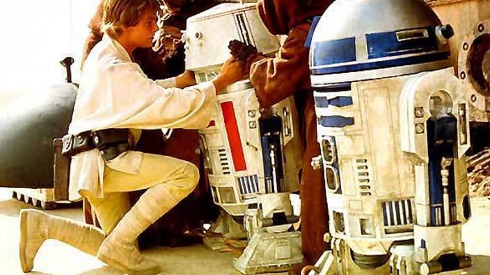Mark Hamill (Luke Skywalker) se prépare à acheter le légendaire R2-D2.
