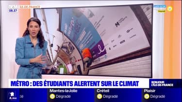 Paris: des étudiants alertent sur le dernier rapport du Giec dans le métro