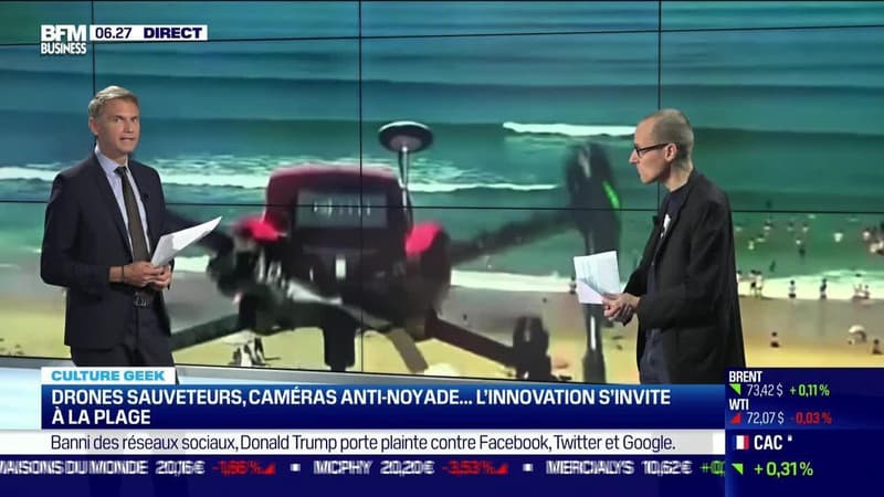 Culture Geek : Drones sauveteurs, caméras anti-noyade... l'innovation s'invite à la plage, par Anthony Morel - 08/07