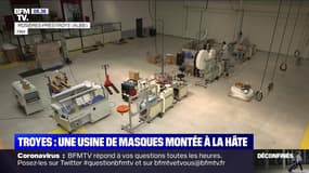 À Troyes, une usine de masques installée en un mois 