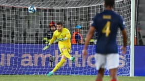 Lucas Chevalier lors de France-Italie à l'Euro Espoirs le 22 juin 2023