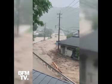 Les images d'importantes inondations à l'ouest du Japon