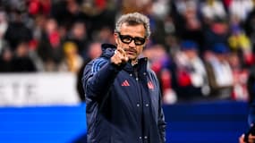 Le sélectionneur du XV de France Fabien Galthié le 15 mars 2025 au Stade de France