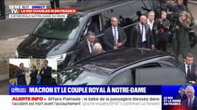 Le roi Charles III quitte la cathédrale Notre-Dame de Paris direction le Muséum d'Histoire naturelle