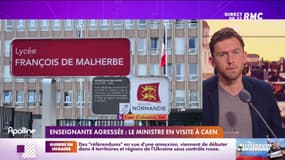 Caen: Pap Ndiaye en visite au lycée Malherbe, toujours sous le choc après l'agression au couteau 