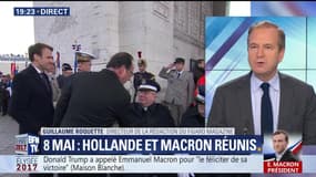 François Hollande et Emmanuel Macron réunis aux cérémonies du 8 mai