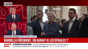 Jordan Bardella, président? "Est-ce que vous monteriez dans un A380 avec, à sa tête, un pilote qui aurait zéro heure de vol au compteur?", se demande Dominique de Villepin