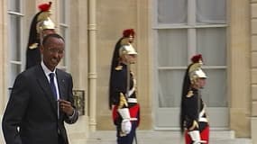 Le président rwandais Paul Kagame, ici à la sortie du palais de l'Elysée (photo d'illustration).