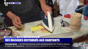 A Moulins en Ille-et-Vilaine, des masques distribués aux habitants 