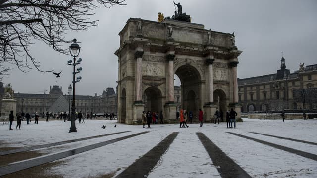 L'Arc de Triomphe du Carroussel du Louvre le 5 février 2018