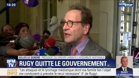 Gilles le Gendre, président du groupe LaRem à l'Assemblée Nationale, "salue" la décision de François de Rugy 