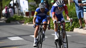 Julian Alaphilippe et Thibaut Pinot sur le Tour de France, le 13 juillet 2019.