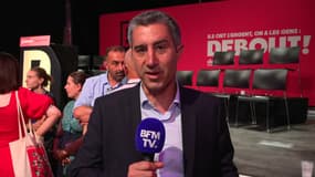 Le député de la Somme François Ruffin lance son nouveau mouvement Debout!, à Paris, le 28 juin 2025.
